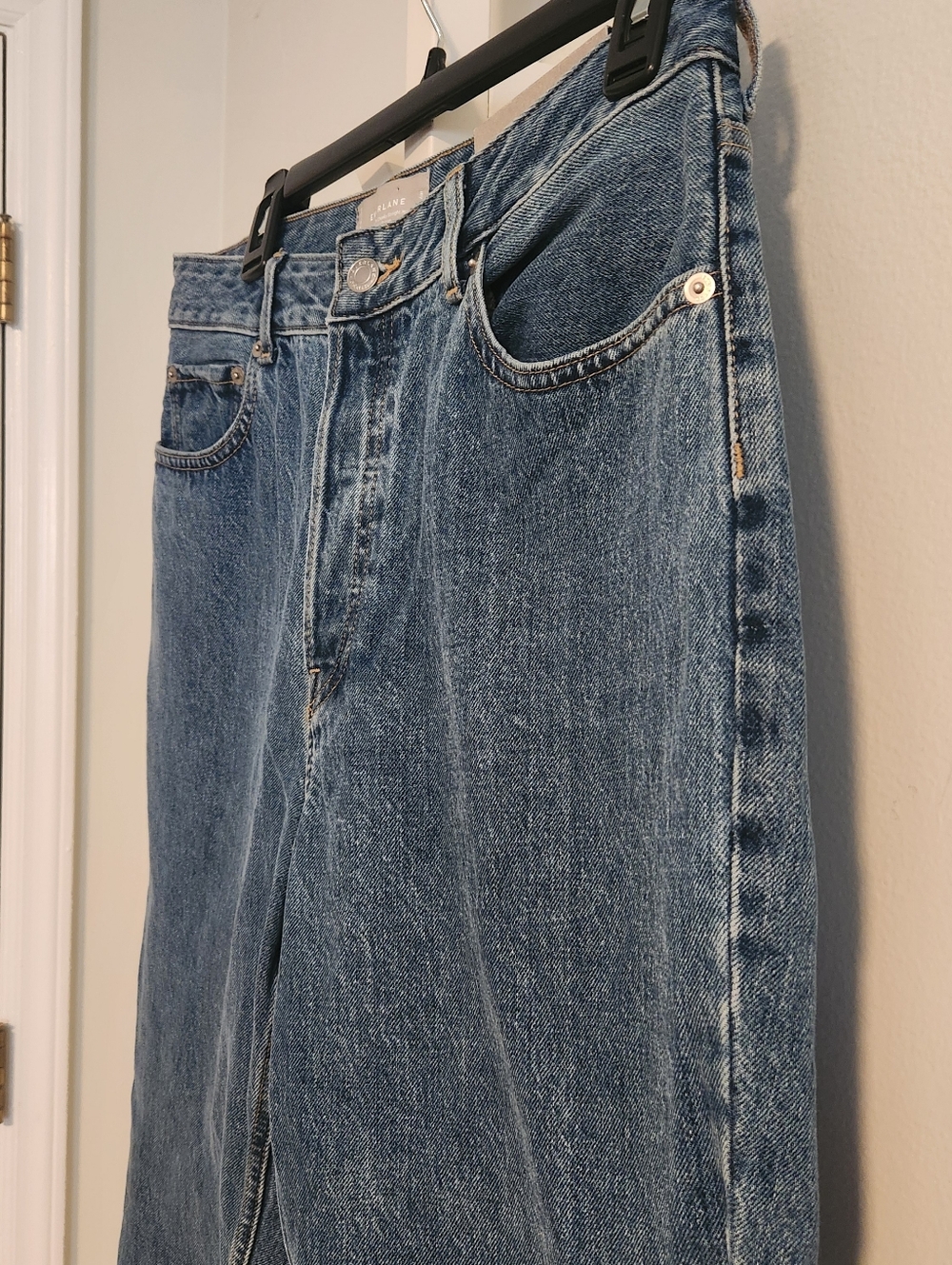 Everlane Curvy 90s Cheeky Straight Jean Organic Cotton Size 31 Med Wash - Picture 7 of 16